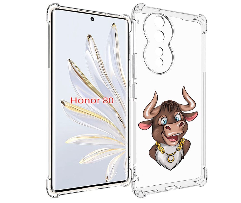 

Чехол MyPads Бычок для Honor 80, Прозрачный, Tocco