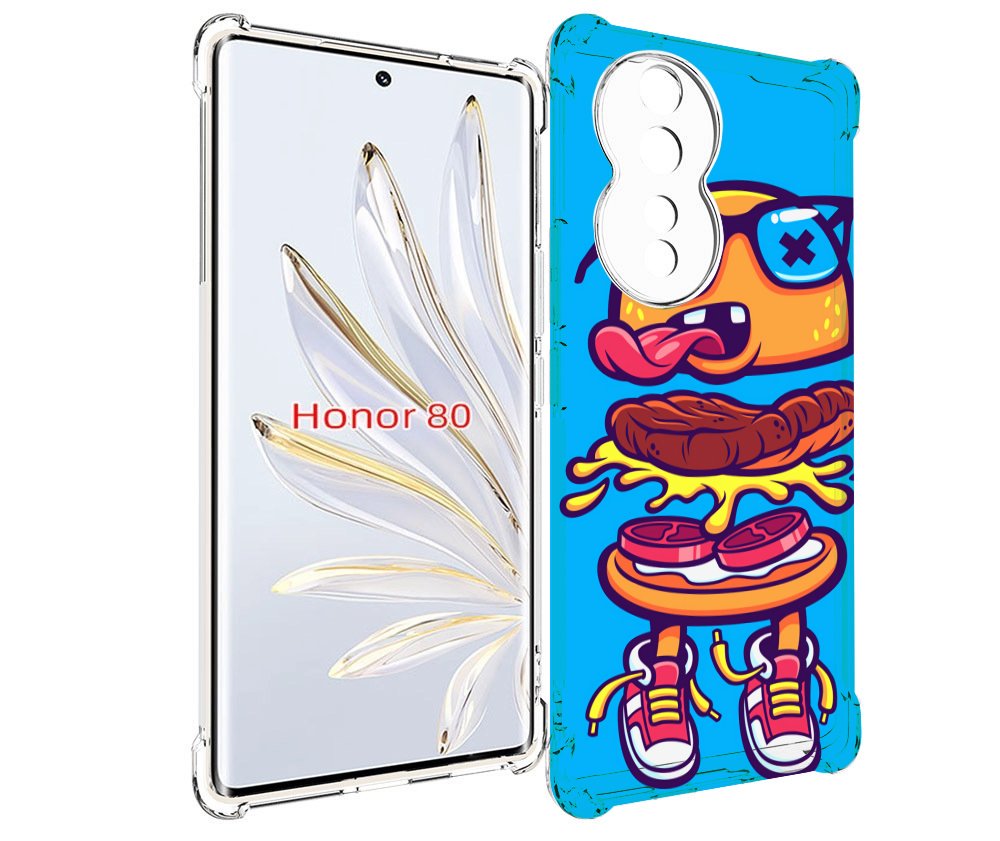 

Чехол MyPads Бургер с очками для Honor 80, Прозрачный, Tocco