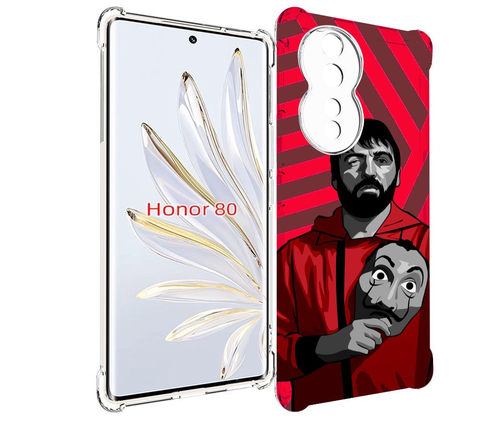 

Чехол MyPads Богата-Бумажный-дом для Honor 80, Прозрачный, Tocco