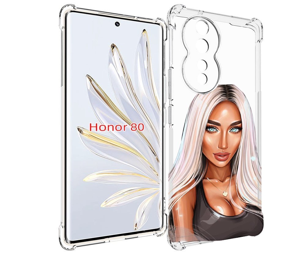 

Чехол MyPads Блондинка женский для Honor 80, Прозрачный, Tocco