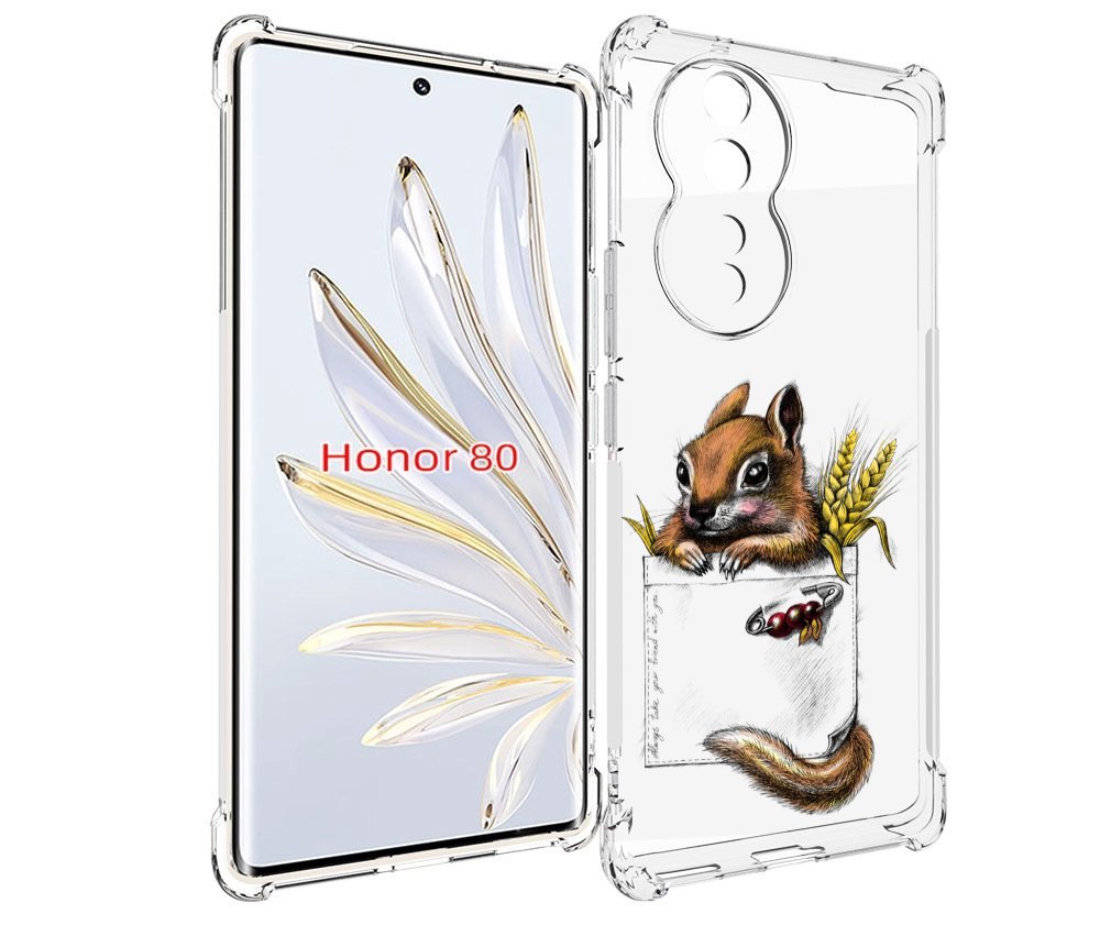 

Чехол MyPads Белочка для Honor 80, Прозрачный, Tocco