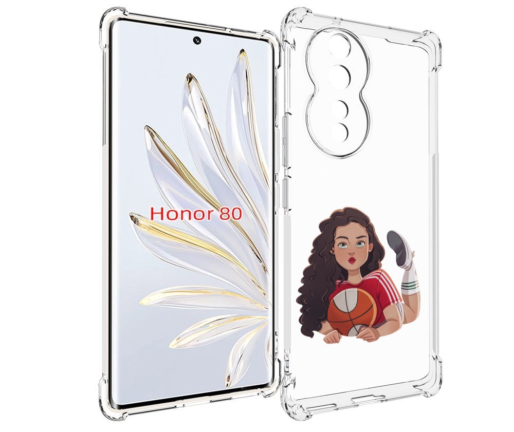 

Чехол MyPads Баскетболитска-в-гольфах женский для Honor 80, Прозрачный, Tocco