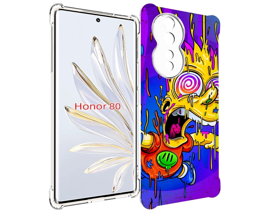

Чехол MyPads Барт-арт-стрит для Honor 80, Прозрачный, Tocco