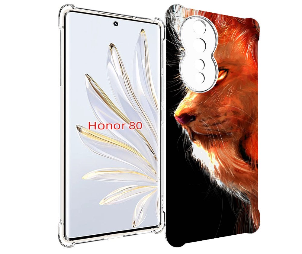 

Чехол MyPads Арт-рисунок-льва мужской для Honor 80, Прозрачный, Tocco