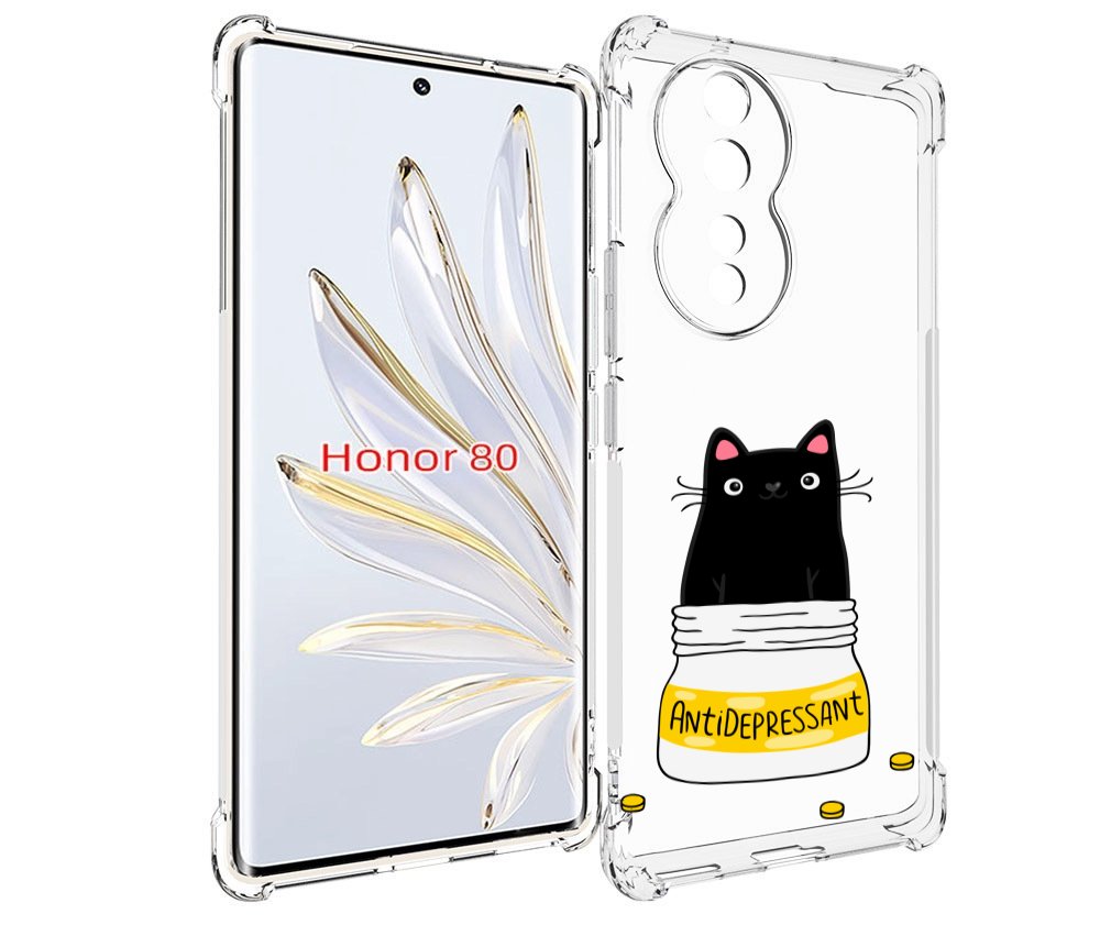 

Чехол MyPads Антидеприсан для Honor 80, Прозрачный, Tocco