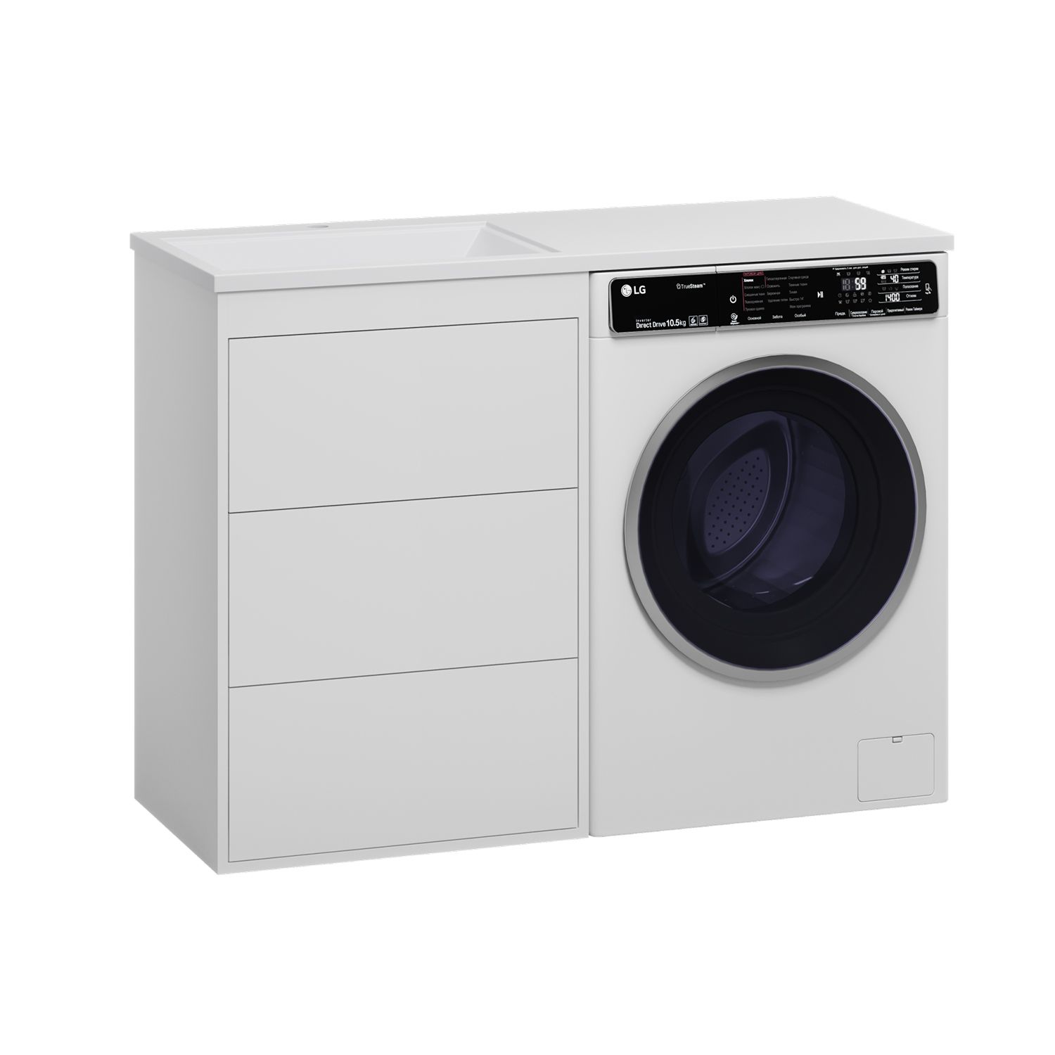 

Тумба с раковиной Brevita Grafit 60 white Гавана 120 лев., Белый, 56