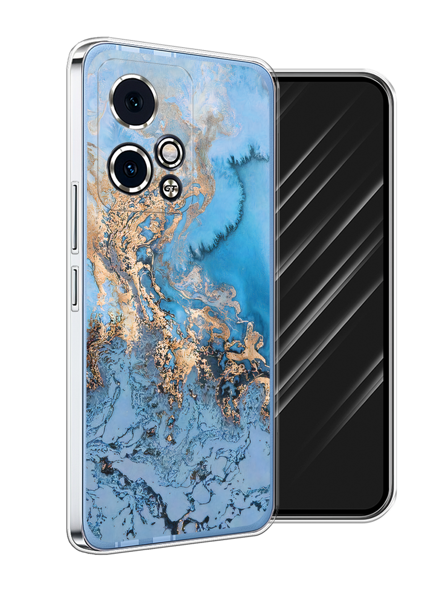 

Чехол Awog на Honor 90 GT "Морозная лавина синяя", Серебристый, 6123450-1
