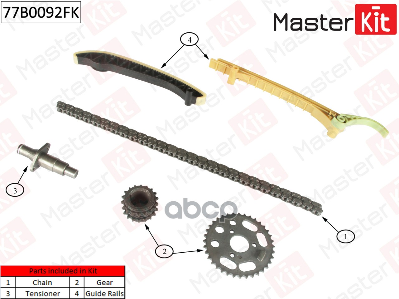 

Комплект Цепи Грм 77b0092fk Nsii0015335793 MasterKit арт. 77B0092FK