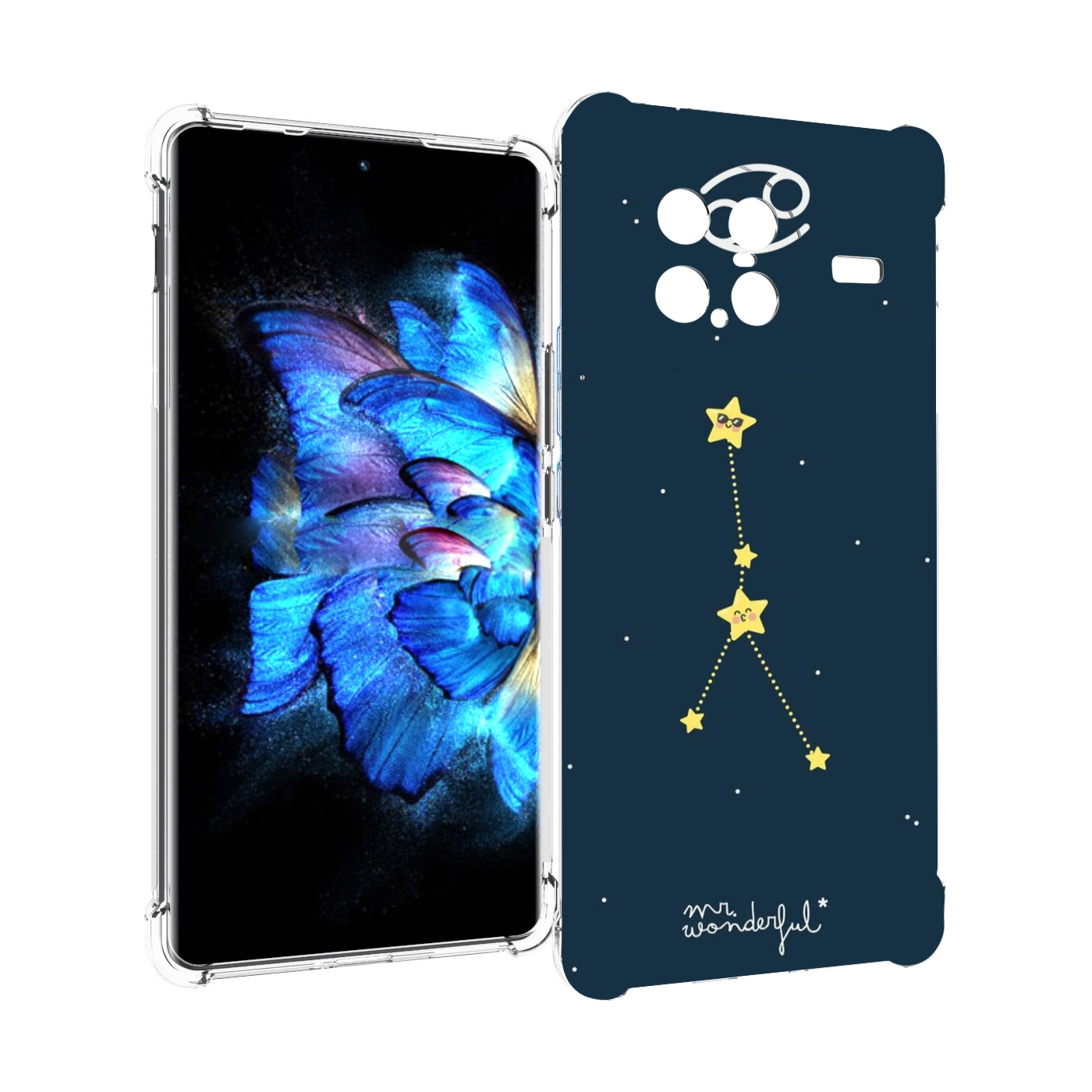 

Чехол MyPads знак-зодиака-рак-3 для Vivo X Note 5G, Прозрачный, Tocco