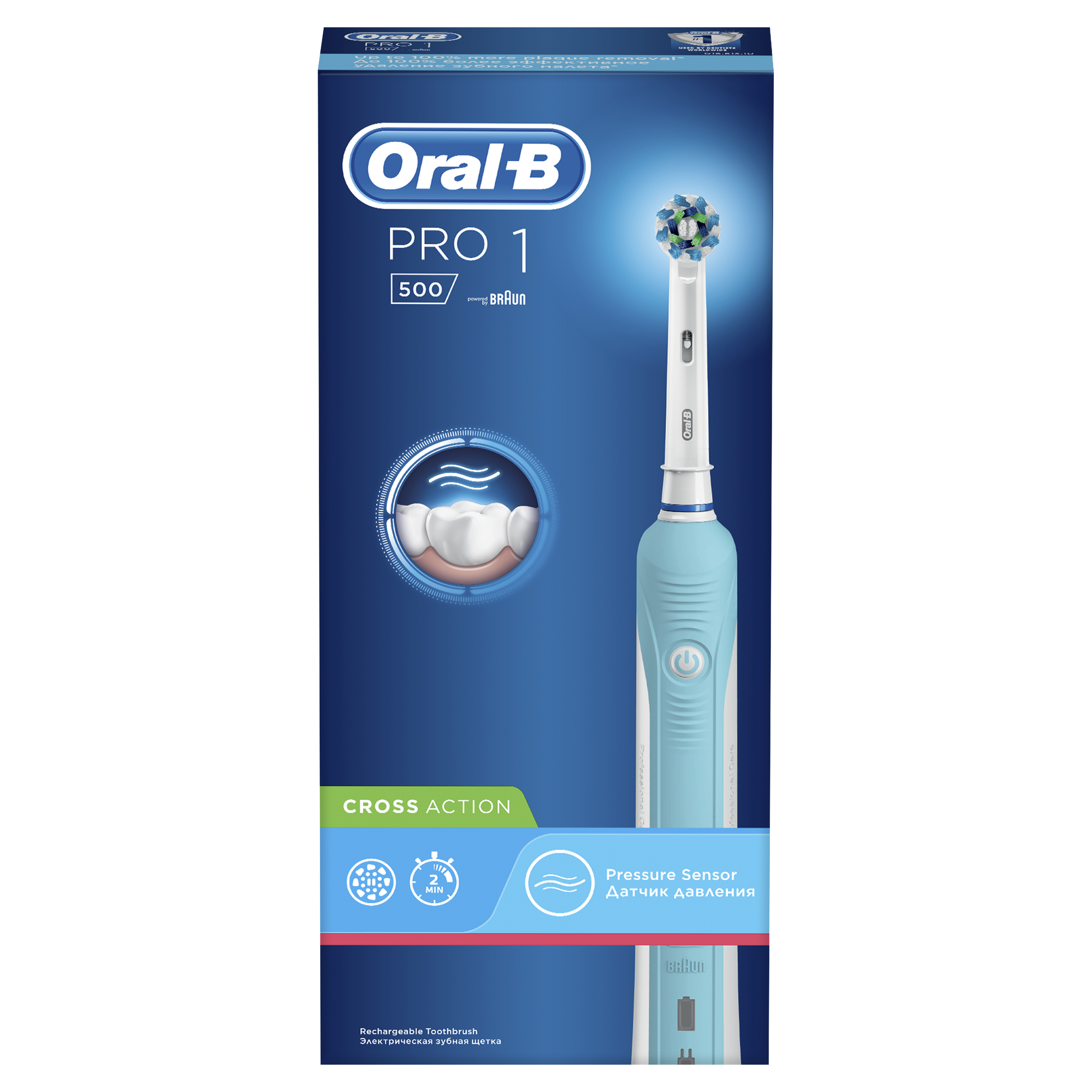 фото Зубная щетка электрическая oral-b professional care 1-500 crossaction d16.513u (коробка)