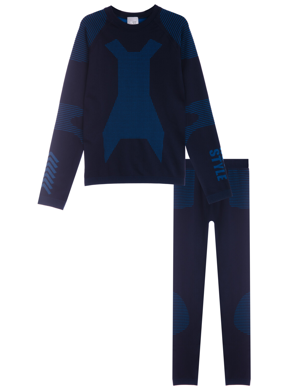 Термокомплект для мальчиков PlayToday: брюки, толстовка, тёмно-синий,синий, 140-146