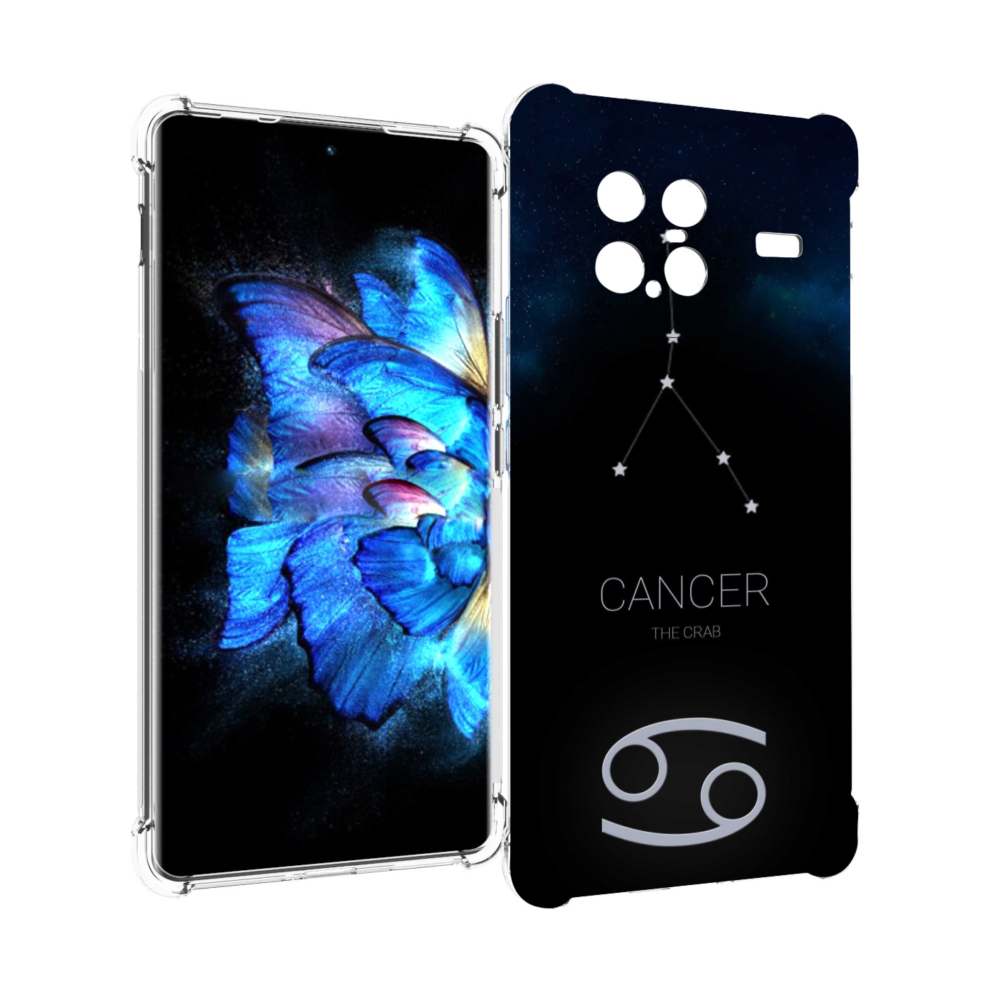 

Чехол MyPads знак зодиака рак 2 для Vivo X Note 5G, Прозрачный, Tocco