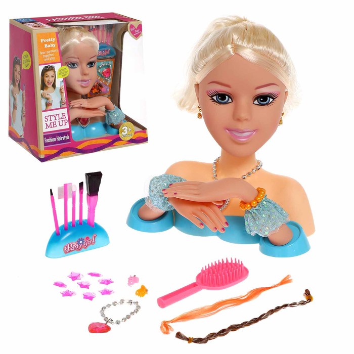 Кукла Барбара 9720688, для создания причёсок, с аксессуарами