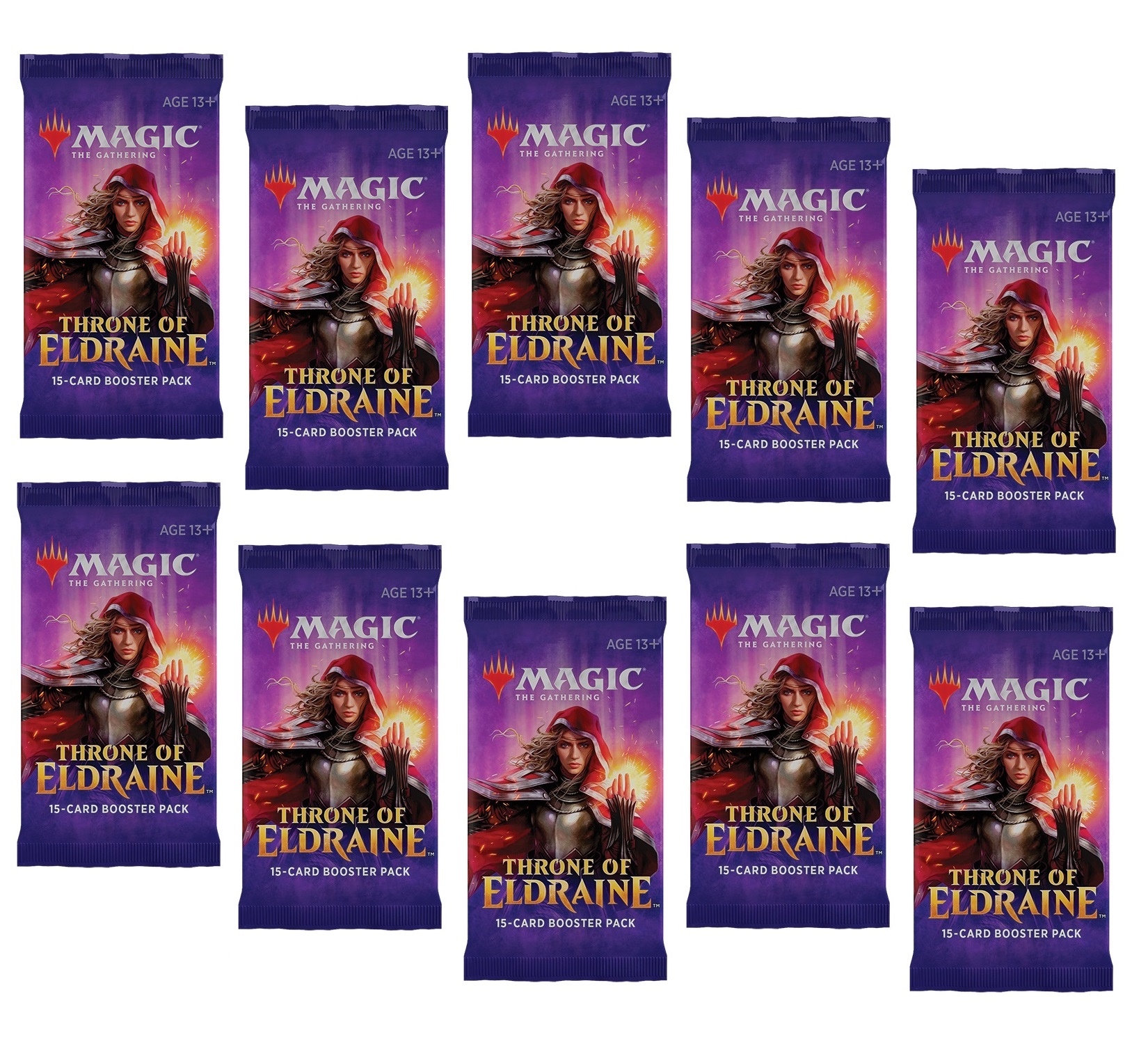 

Mtg: набор из 10 бустеров издания throne of eldraine на английском языке