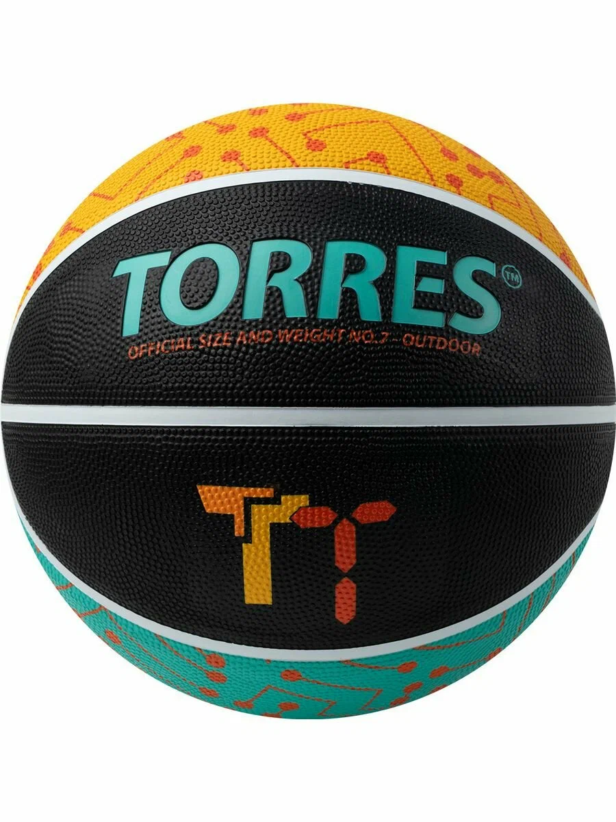 

Мяч баскетбольный TORRES TT р. 7, Разноцветный, TT