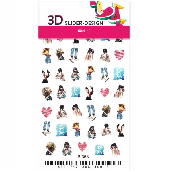 

3D-слайдер для ногтей Milv, B353