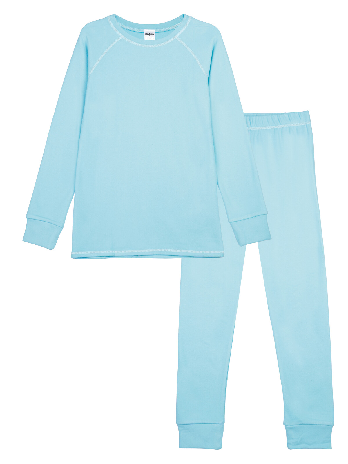 Термокомплект для девочек PlayToday: брюки, толстовка,, голубой, 152