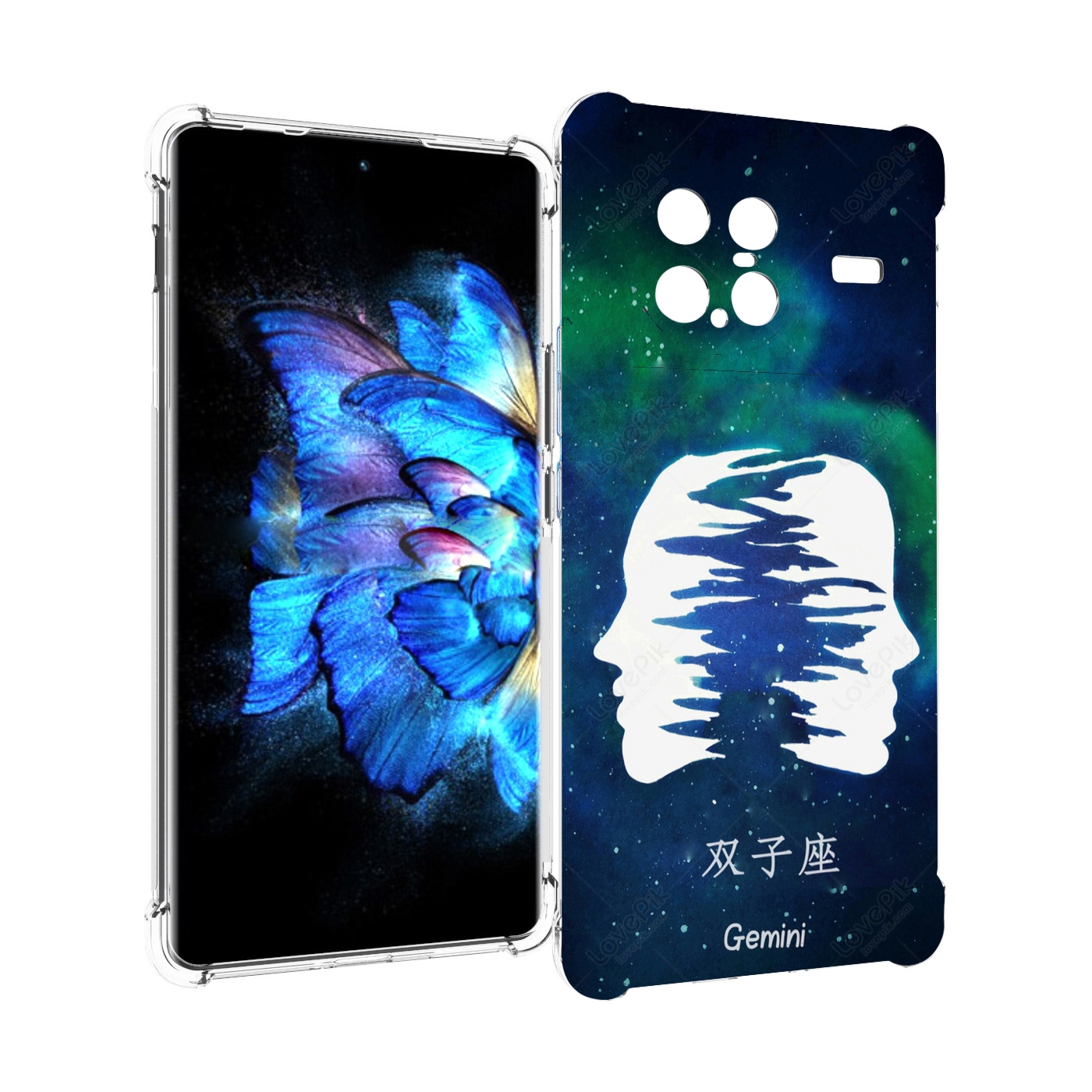 

Чехол MyPads знак зодиака близнецы 6 для Vivo X Note 5G, Прозрачный, Tocco