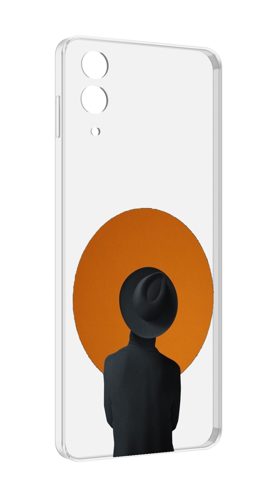 Чехол MyPads парень в шляпе в оранжевом кружке для Samsung Galaxy Z Flip 4 (SM-F721)