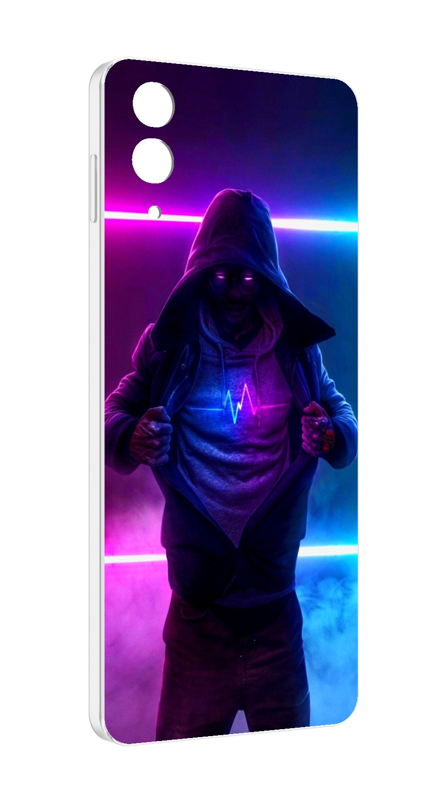 

Чехол MyPads парень в капюшоне неоновый для Samsung Galaxy Z Flip 4 (SM-F721), Прозрачный, Tocco