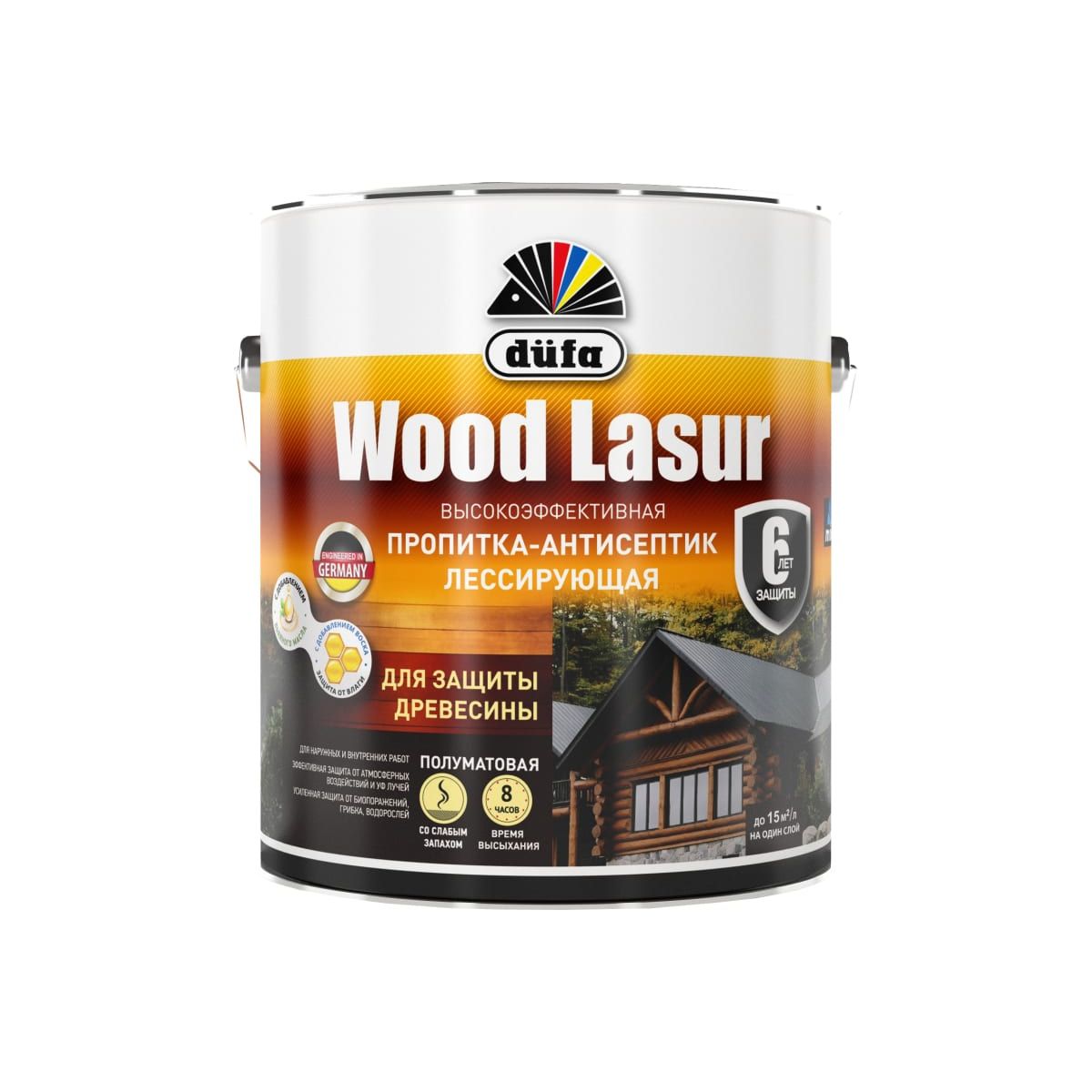 фото Пропитка для дерева dufa wood lasur сосна, 2,5 л