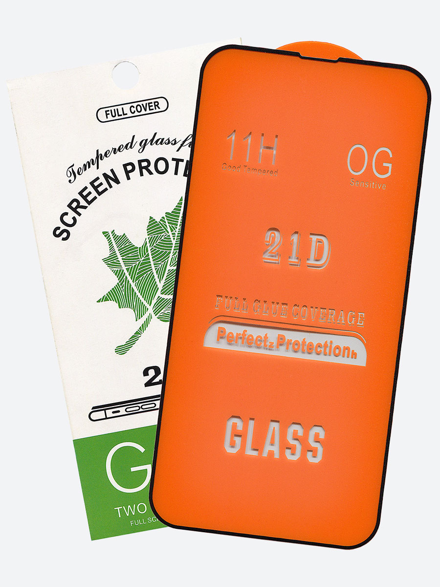 фото Защитное стекло glass для apple iphone 13 pro max/21d/ полный клей, черная рамка