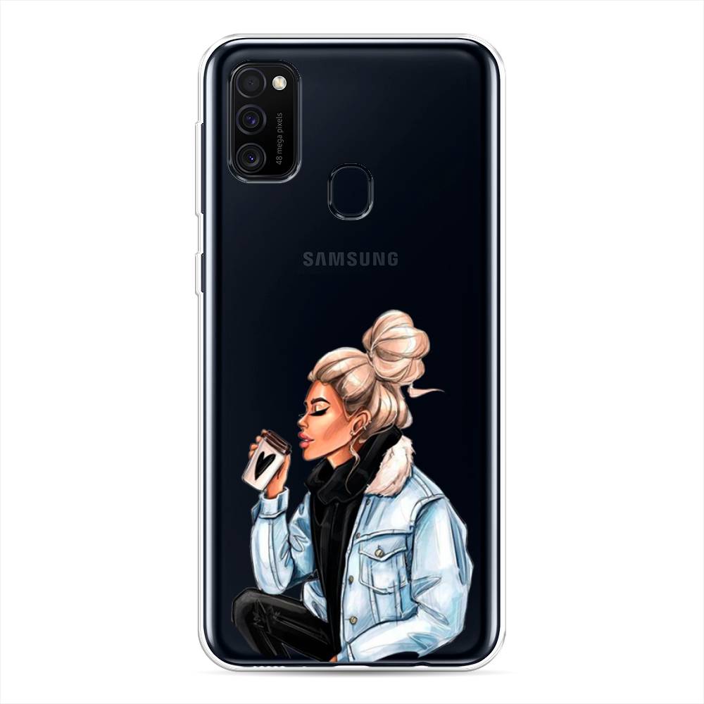 

Чехол Awog на Samsung Galaxy M30s/M21 "Cute girl", Разноцветный, 29850-7