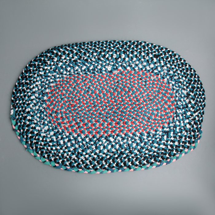 

Коврик-половичок овальный Доляна, 38x58 см, цвет МИКС