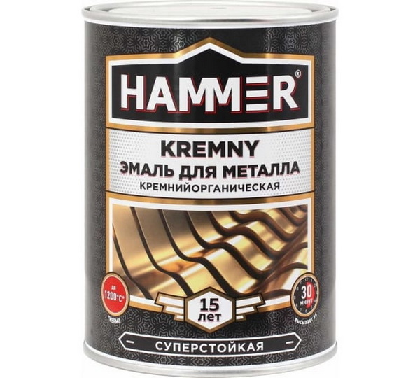 

Эмаль по металлу КО Hammer Kremny RAL 9004 черный 1200С 0,4 кг /12