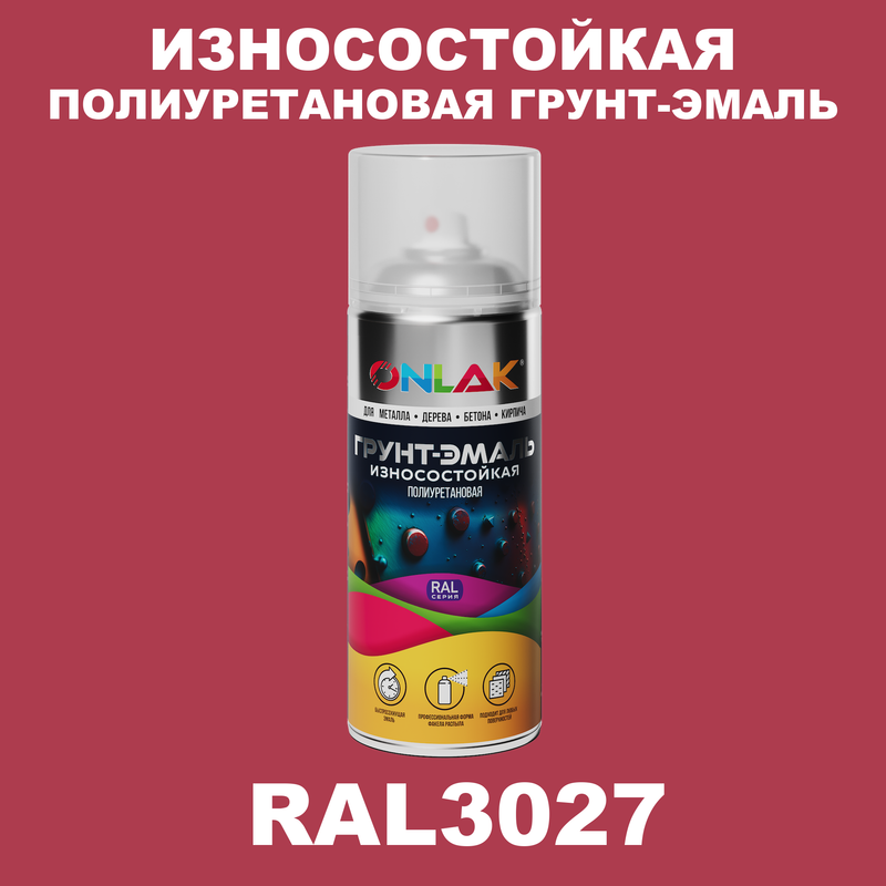 

Грунт-эмаль полиуретановая ONLAK RAL3027, Красный, RAL-PUPM-SPREY