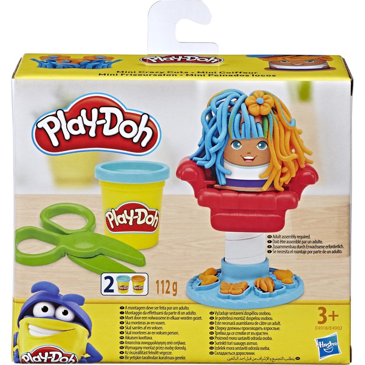 

Набор для лепки Play-Doh мини Забавные прически E4918EU4, Голубой;желтый, Mini Crazy Cuts