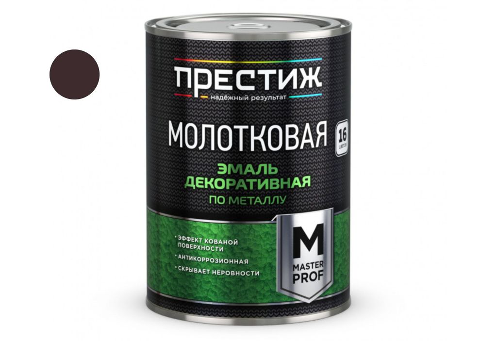 

Эмаль молотковая черная ПРЕСТИЖ 0,4л /28, Черный, Эмаль молотковая черная ПРЕСТИЖ 0,4л /28