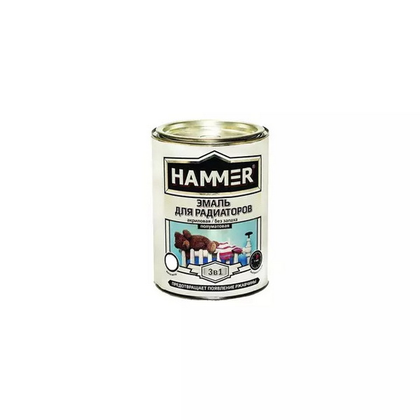 

Эмаль для радиаторов акриловая HAMMER 3 в 1 п/мат. белая 0,45 кг /6, Белый, Эмаль для радиаторов акриловая HAMMER 3 в 1 п/мат. белая 0,45 кг /6*