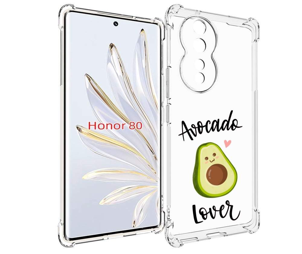 

Чехол MyPads Авокадо-любовь для Honor 80, Прозрачный, Tocco