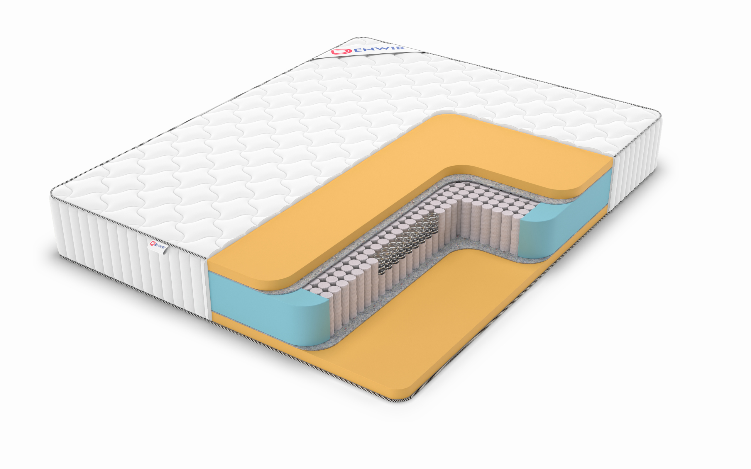 

Матрас Denwir Classic Memo S1000 140х190, Бежевый;белый;серый;серебристый, Memo S1000