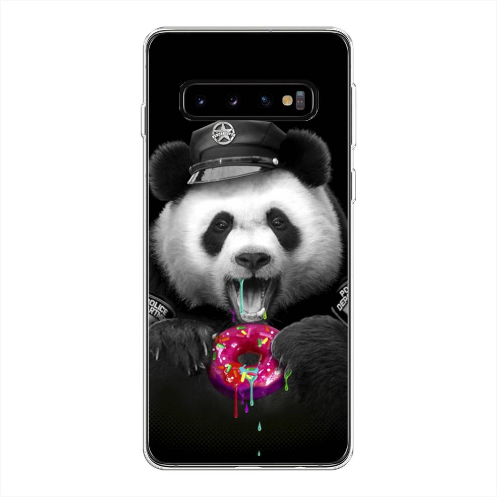 

Чехол Awog на Samsung Galaxy S10 Plus "Панда police", Разноцветный, 27150-2