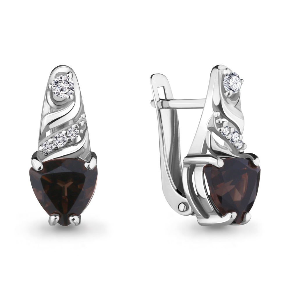 

Серьги из серебра с кварцем Aquamarine 4469901А_925_р, 4469901А_925_р