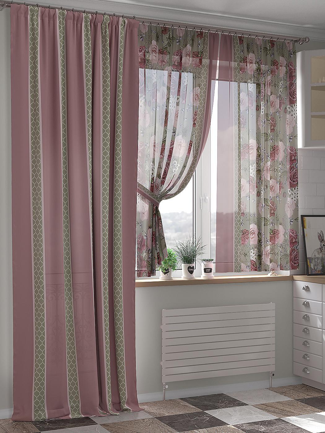 

Комплекты штор AT HOME Гименрис высота 260 см, ширина 150 см, Бежевый, 524147