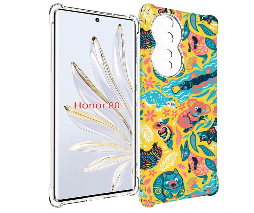 

Чехол MyPads seamless-pattern для Honor 80, Прозрачный, Tocco