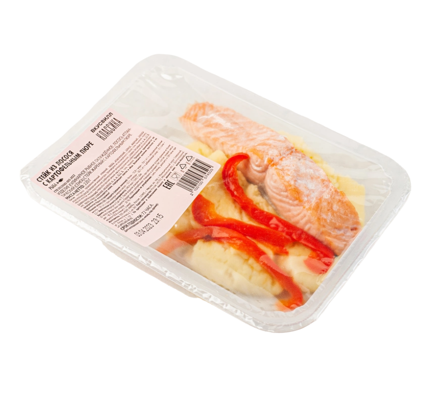 

Стейк ВкусВилл из лосося с картофельным пюре 220 г