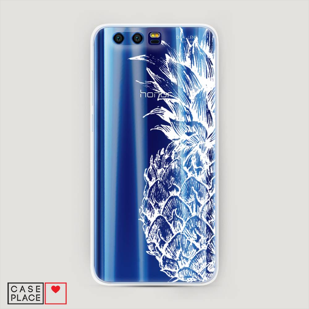 

Чехол Awog "Ананас графика белая" для Honor 9