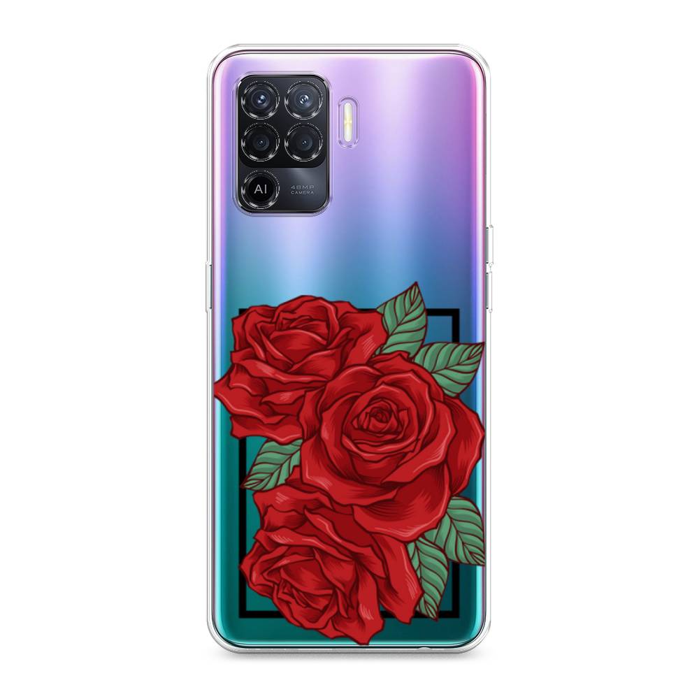 

Чехол для Oppo Reno 5 Lite "Три алые розы", Красный, 255150-2