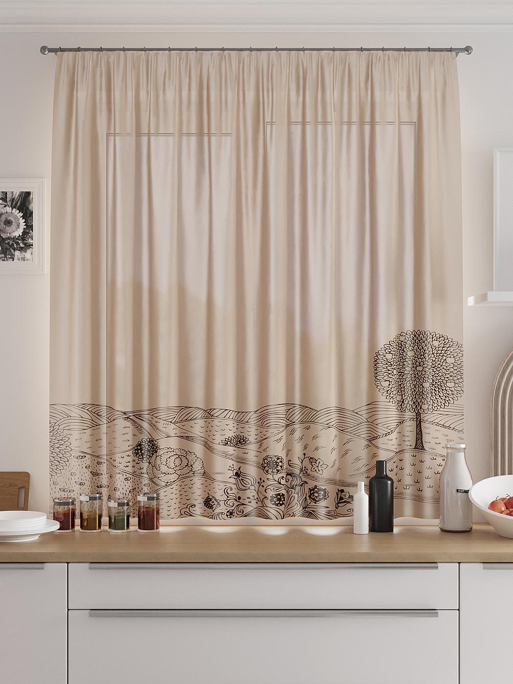 

Комплекты штор AT HOME Фрокенри высота 180 см, ширина 150 см, Бежевый, 519002