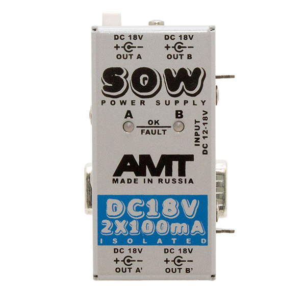 фото Sow ps-2 модуль питания dc-18v 2x100ma, амт electronics psdc18-2 amt electronics