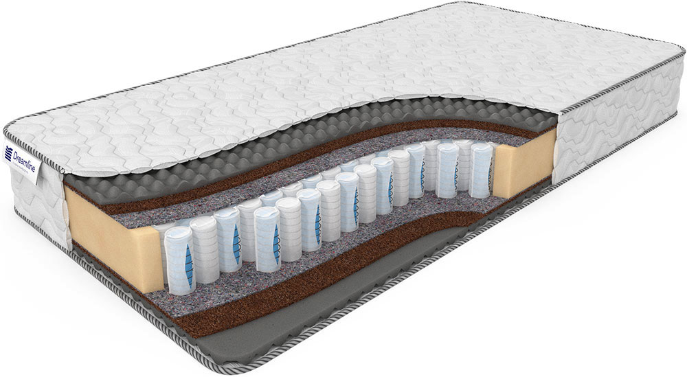 

Матрас Dreamline Coal Memory Space Massage DS 200х170, Бежевый;белый;серый;серебристый, Coal Memory Space Massage DS
