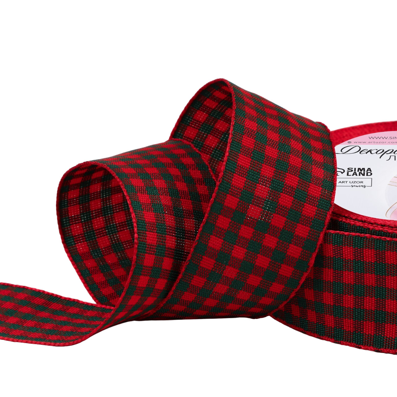 

Лента декоративная «Клетка», 25 мм, 9 ± 0,5 м, цвет красный