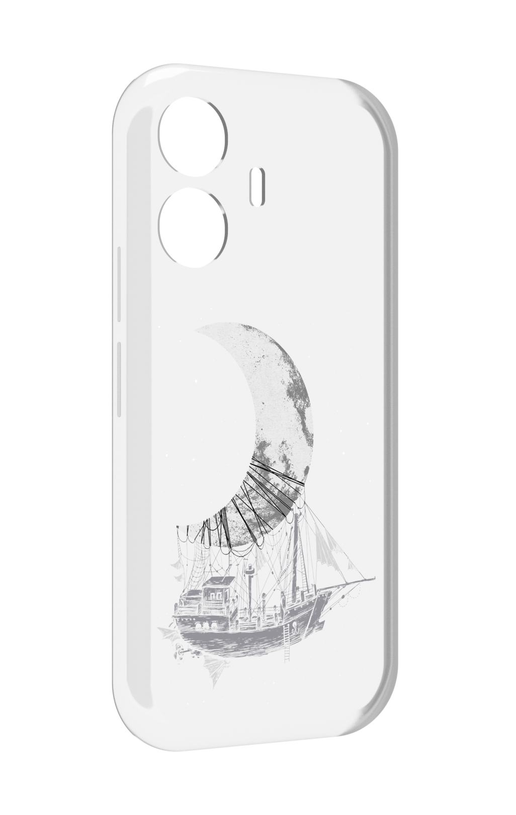 

Чехол MyPads черно белый корабль полумесяц для Vivo Y77E / Vivo iQOO Z6 Lite, Прозрачный, Tocco