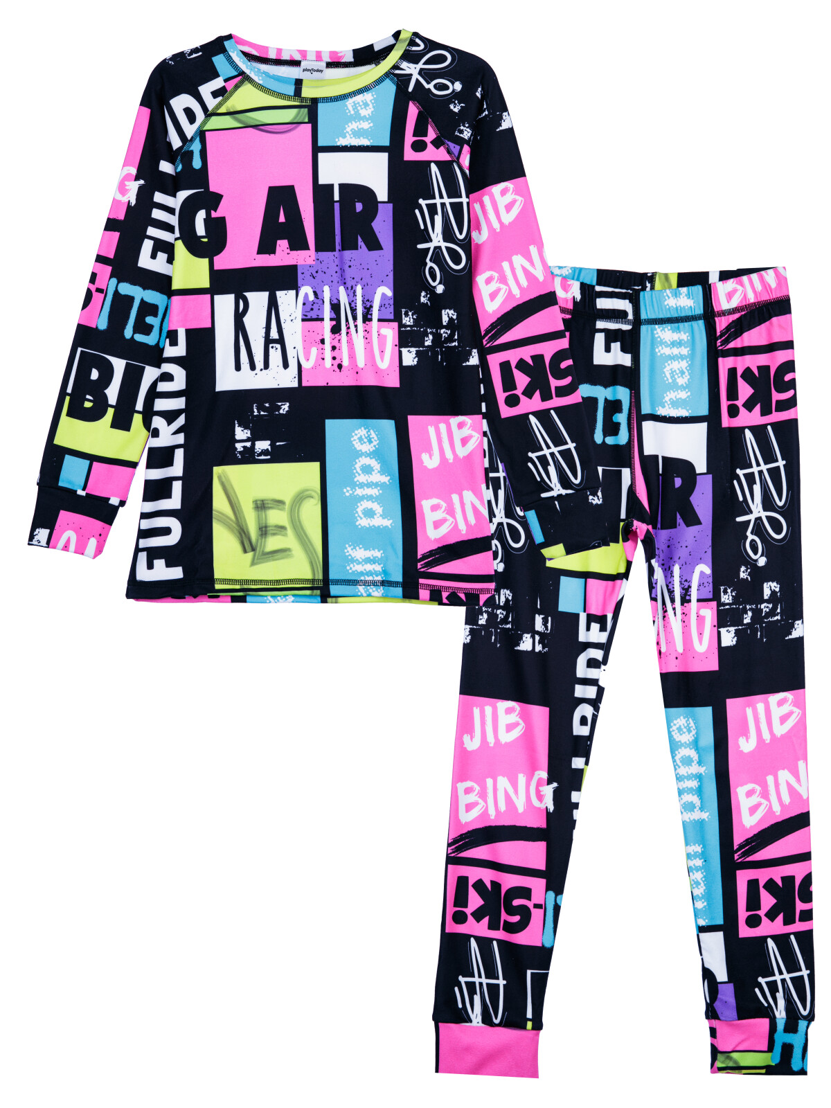 

Термокомплект для девочек PlayToday: брюки, толстовка, цветной, 170, Разноцветный, 32321460