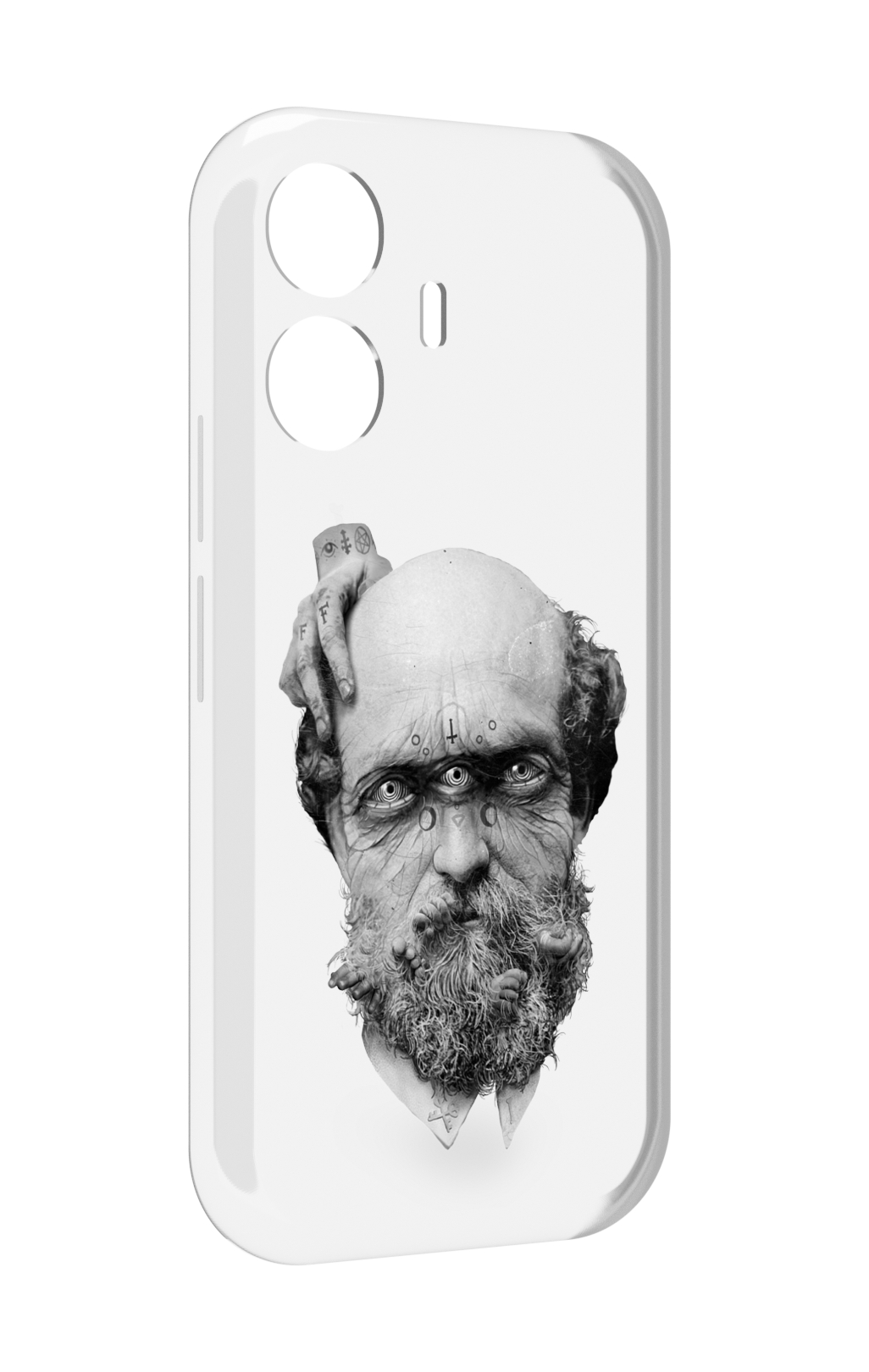 

Чехол MyPads страшный бородатый мужчина абстракция для Vivo Y77E / Vivo iQOO Z6 Lite, Прозрачный, Tocco