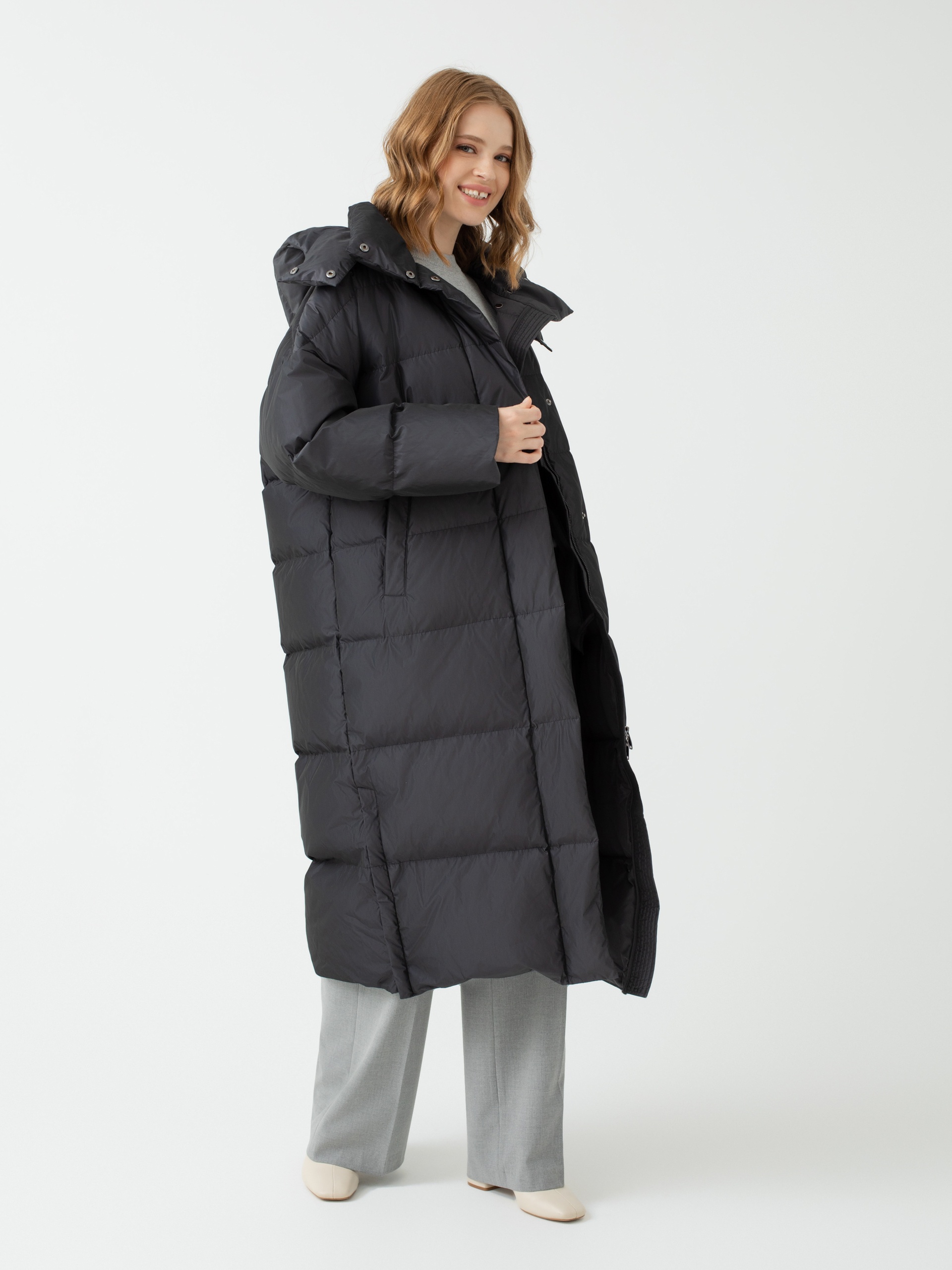 

Пуховик женский Pompa 1014440i60889 серый 40 RU, 1014440i60889